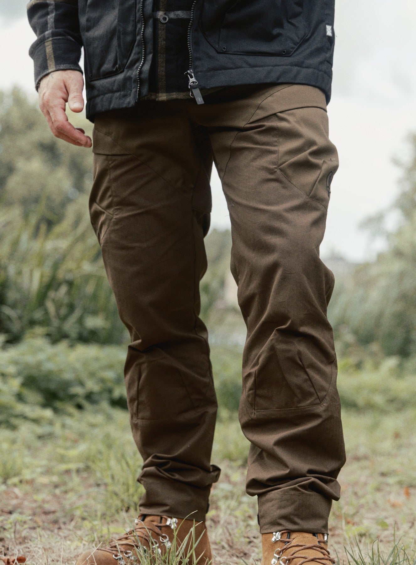 HeriTech Sylvan Men's Khaki Trousers | Green Waxed Cotton | ThruDark