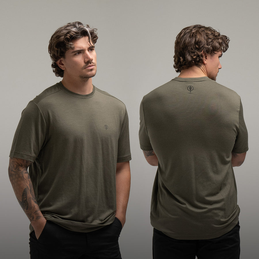 ThruDark Men's Oryon 72hr Merino Khaki T-Shirt
