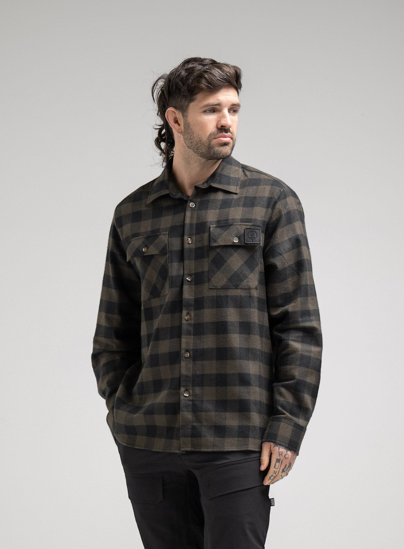 Flannel Shirt | Brown Check Shirt | ThruDark Premium Outerwear