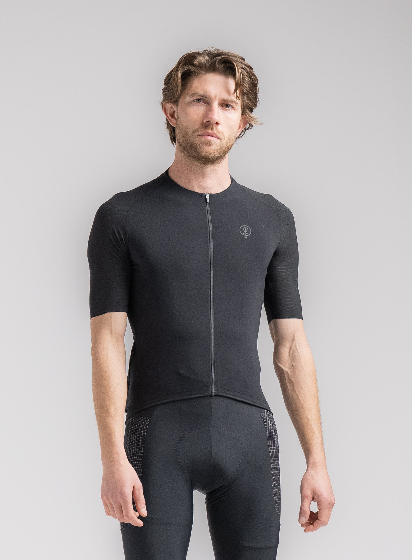 Force Cadence Road Bike Jersey | Black Short Sleeve Cycling Jersey 