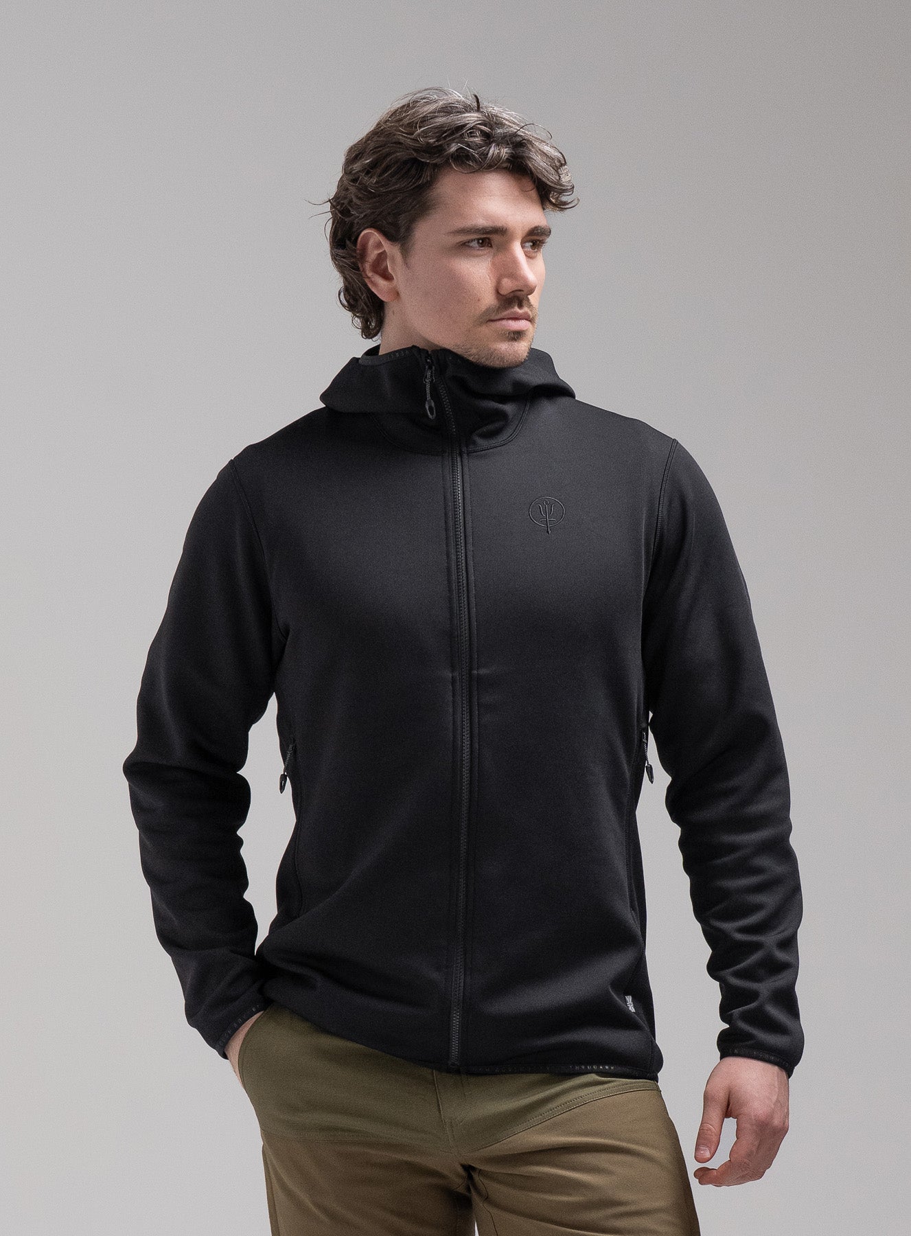 ThruDark Men's Black Lightweight Zip-Up Forward Hoodie with YKK® Zip