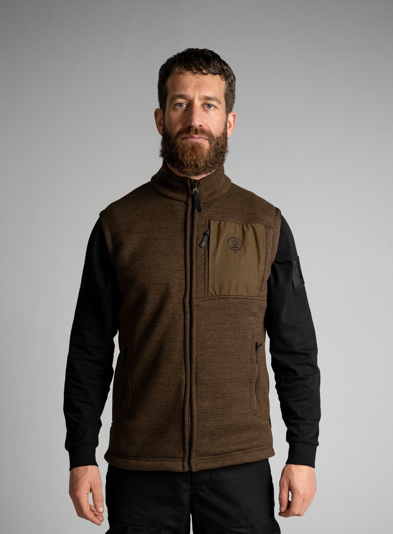 トップス nuance collar gilet / brown nuance collar gilet / brown