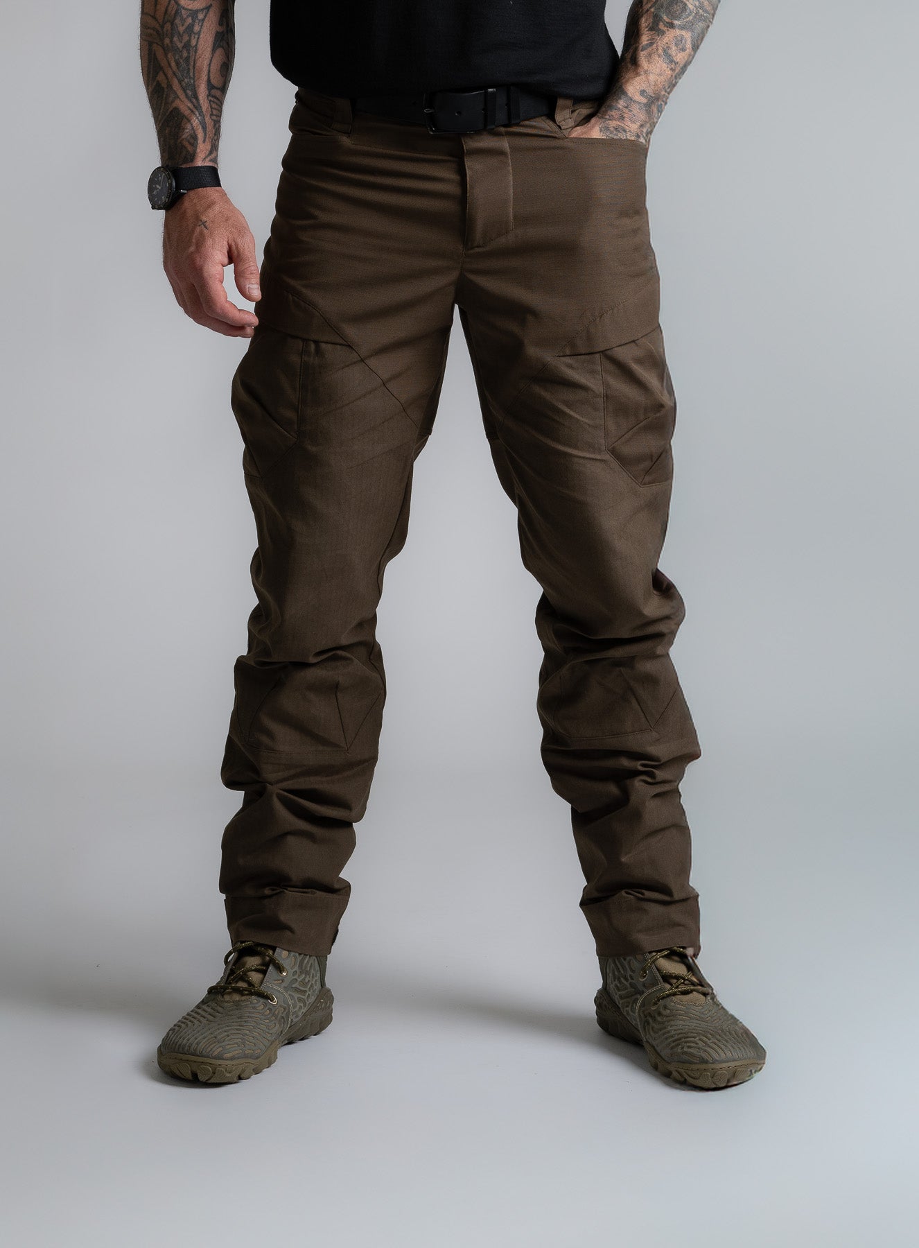 HeriTech Sylvan Trousers | Brown Waxed Cotton | ThruDark DARKPTPTS MULTI-POCKET WAXEDPANTS