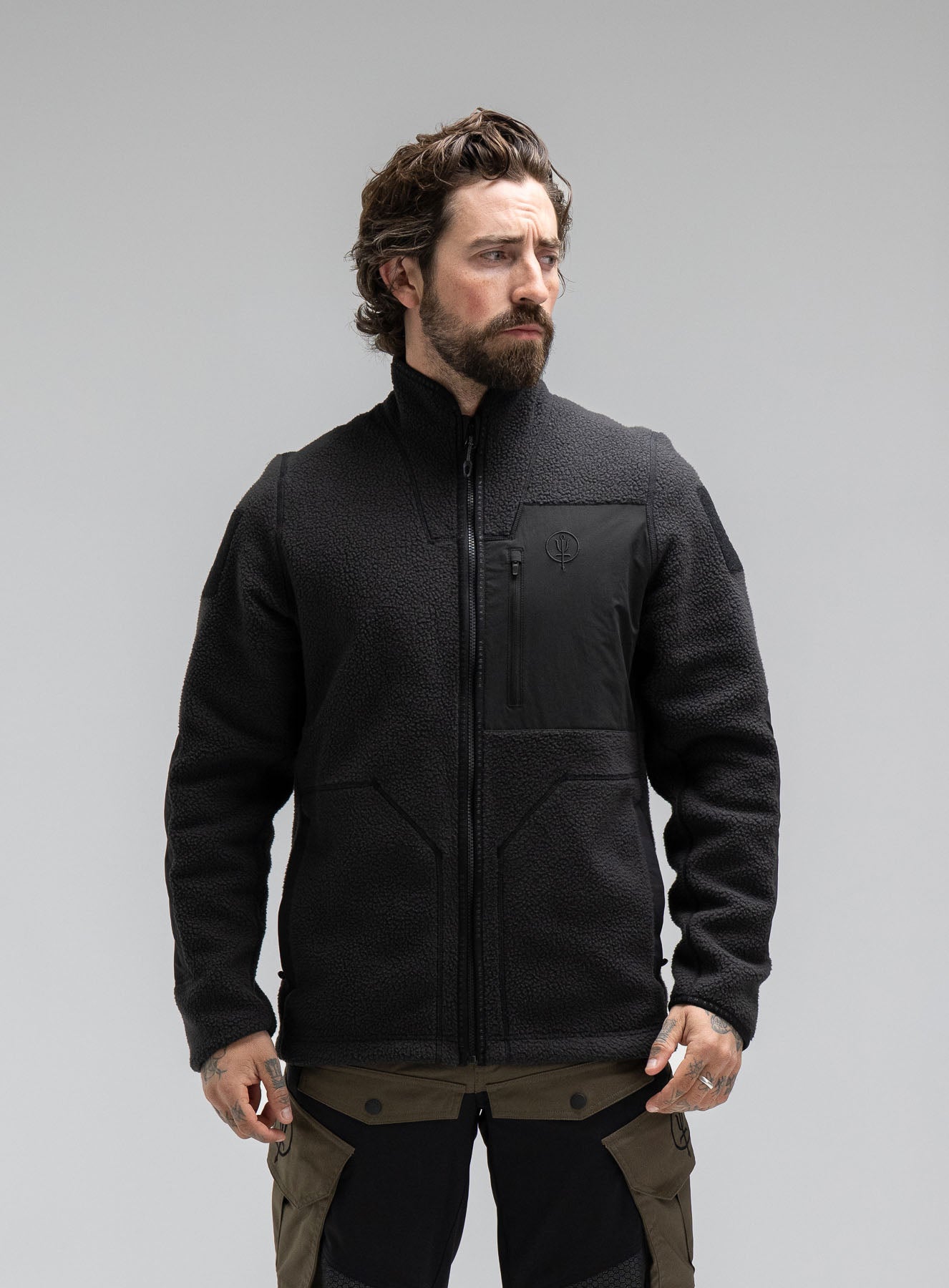 Mantra Men's Black Sherpa Fleece Polartec Thermal Pro | ThruDark