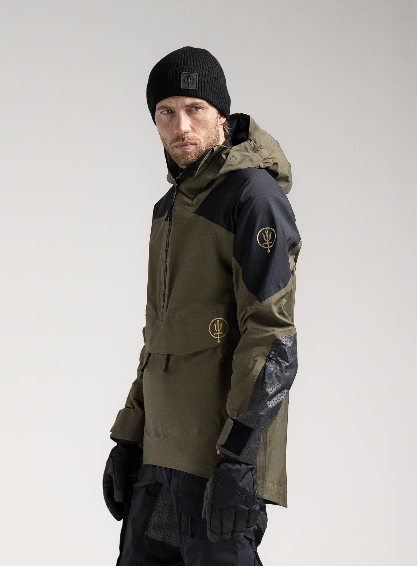 Rōnin Shuraken Half Zip Snow Jacket| Khaki Alpine Sports Coat