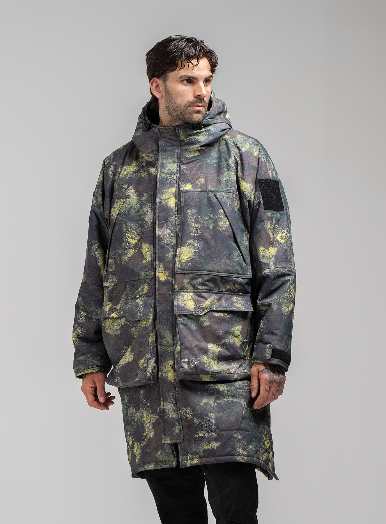 Shroud Temperate Camo Waterproof Fleece Lined Unisex Overcoat