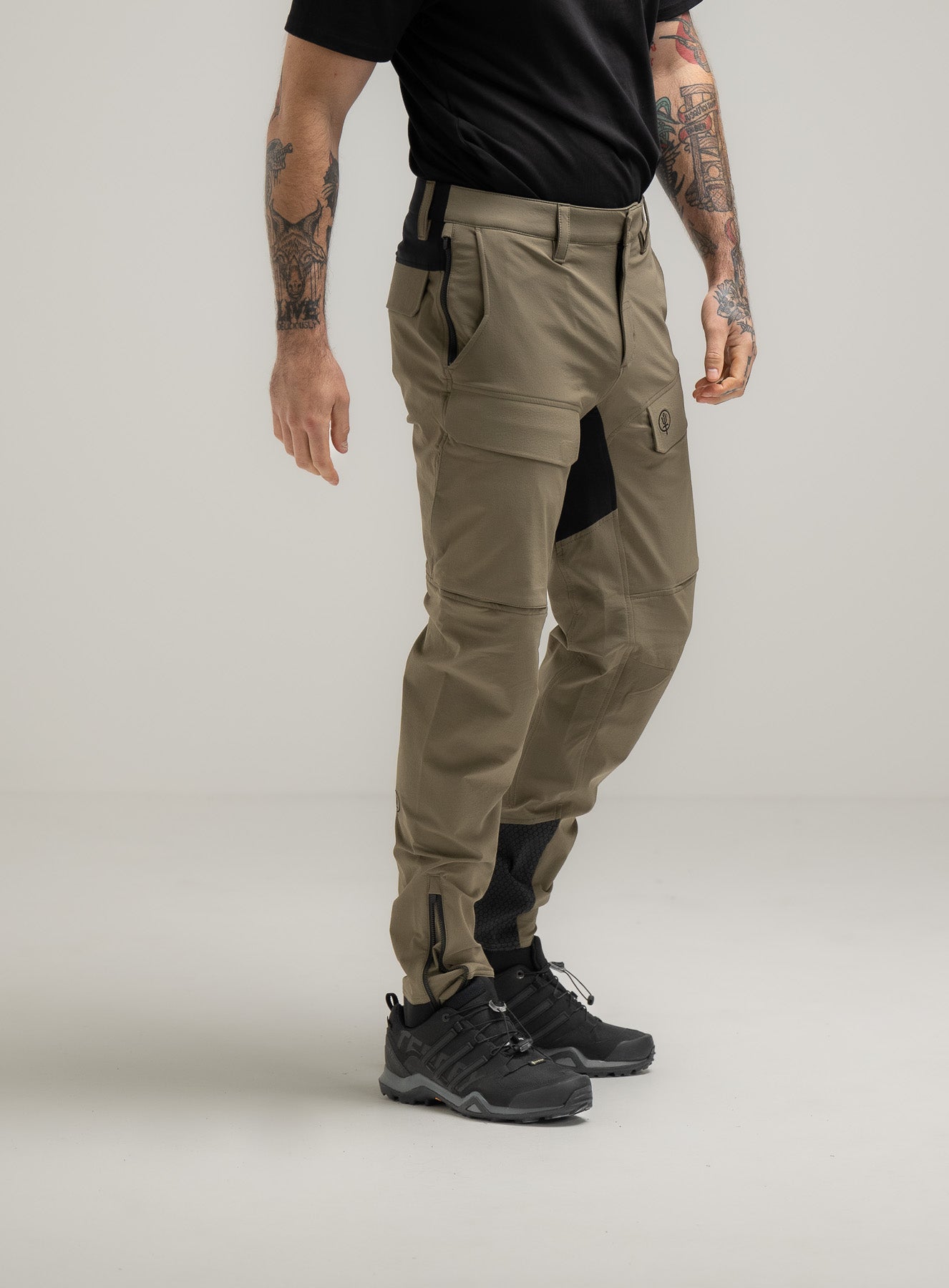 Strike Pants Khaki Tapered Utility Technical Trousers ThruDark