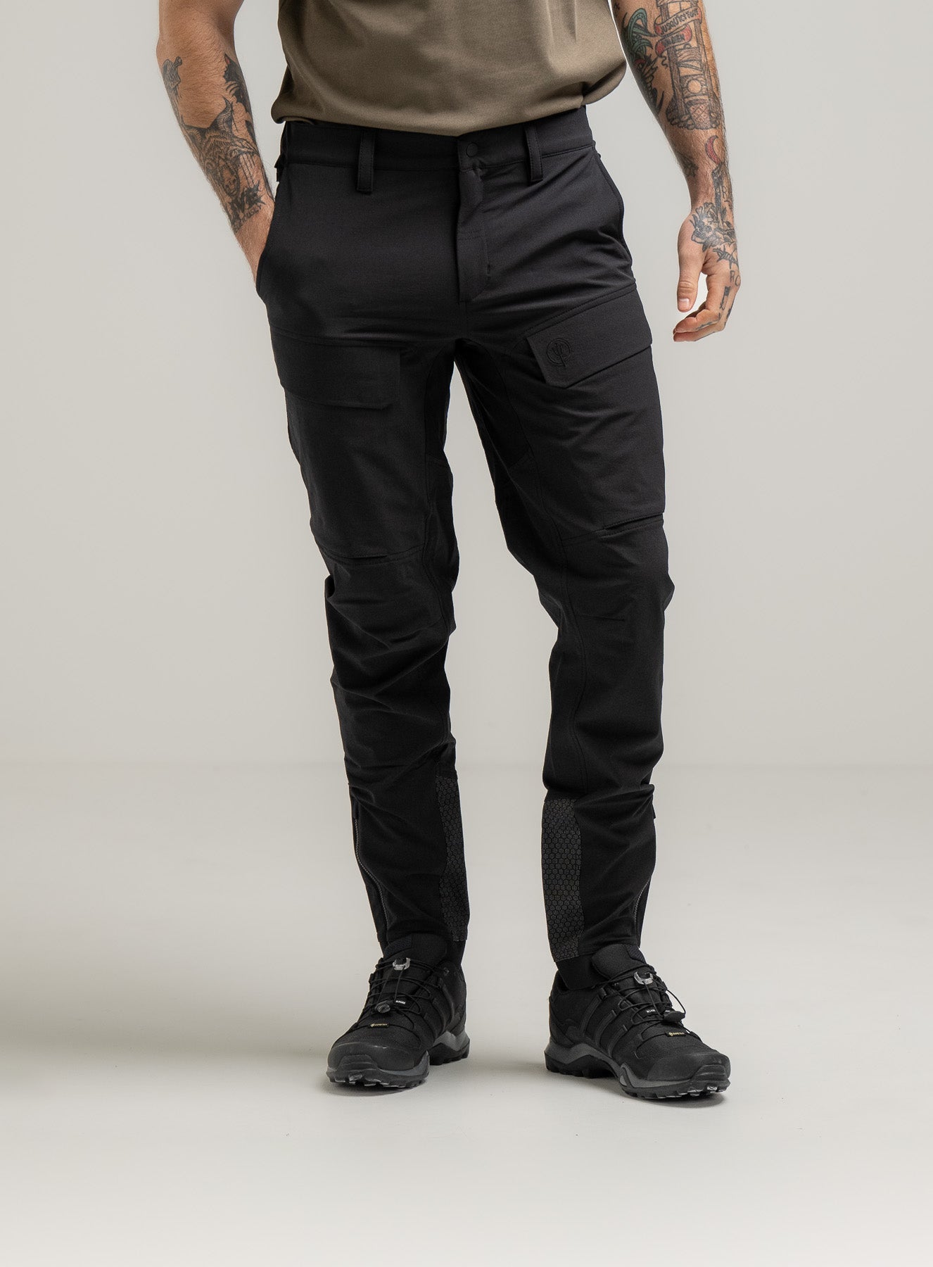 Strike Pants Black Tapered Utility Technical Trousers ThruDark