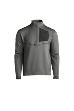 SM Cut of Out Siege Tech Fleece Half Zip In Wolf Grey (GM)