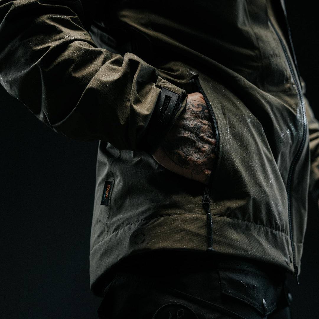 Aigis Jacket Green Waterproof Hiking & Mountaineering Hard Shell ThruDark