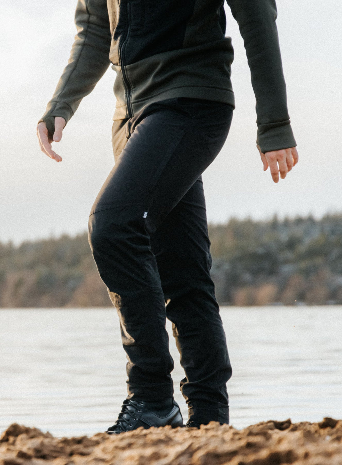 An in the field image of Men's Command Trousers in Obsidian Black (ITF)