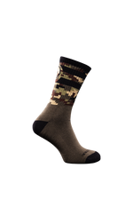 A cut-out image of Crew Socks Camo in Khaki Camo (GM)
