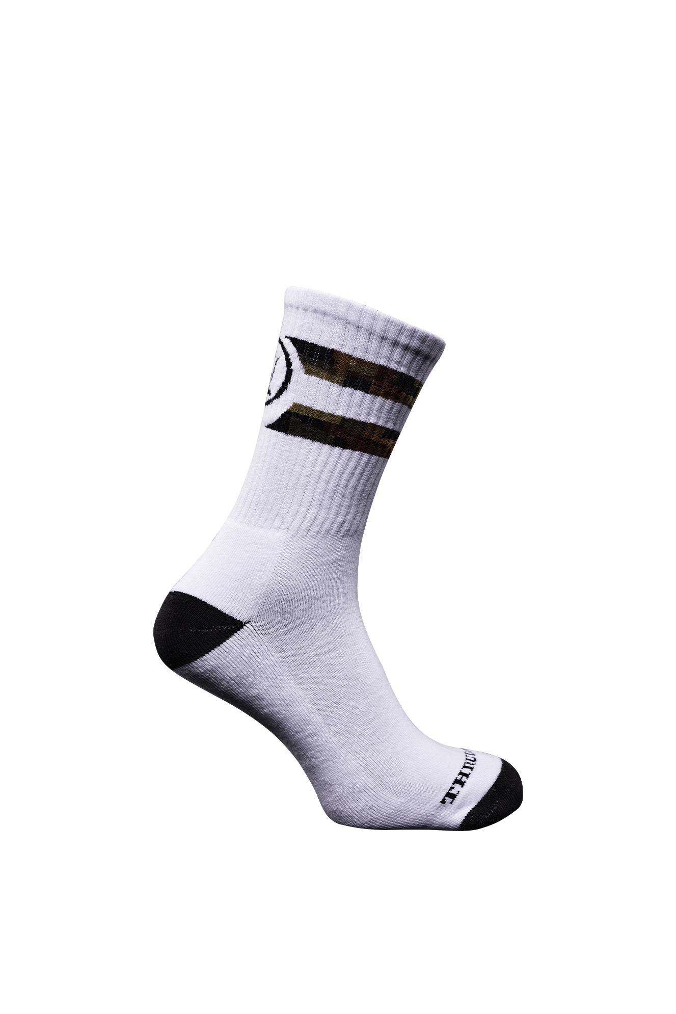 Crew Socks Camo White Crew Sports Socks ThruDark