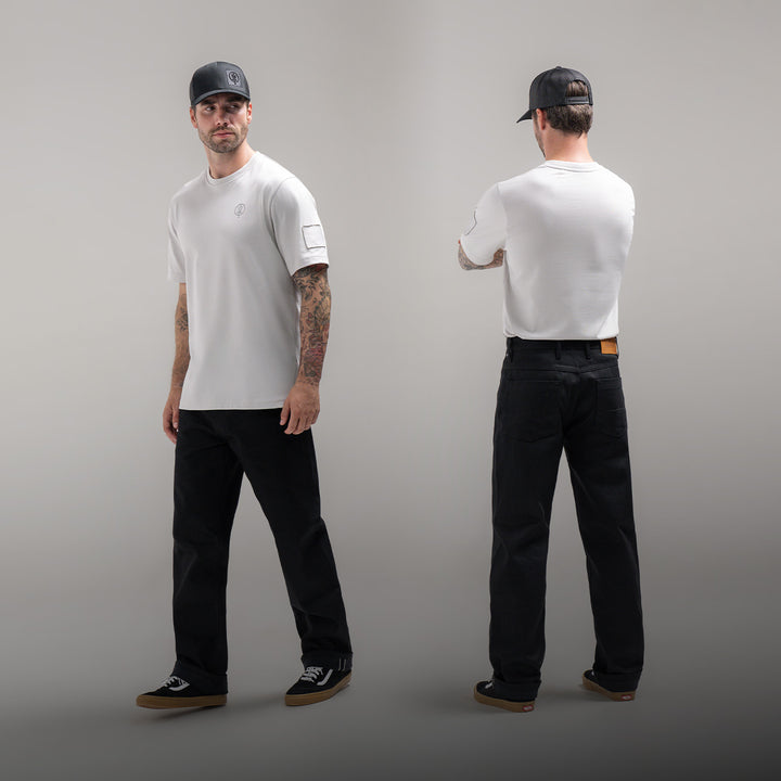 Men's 13oz Black Denim Regular Fit Dissident Selvedge Jeans | ThruDark