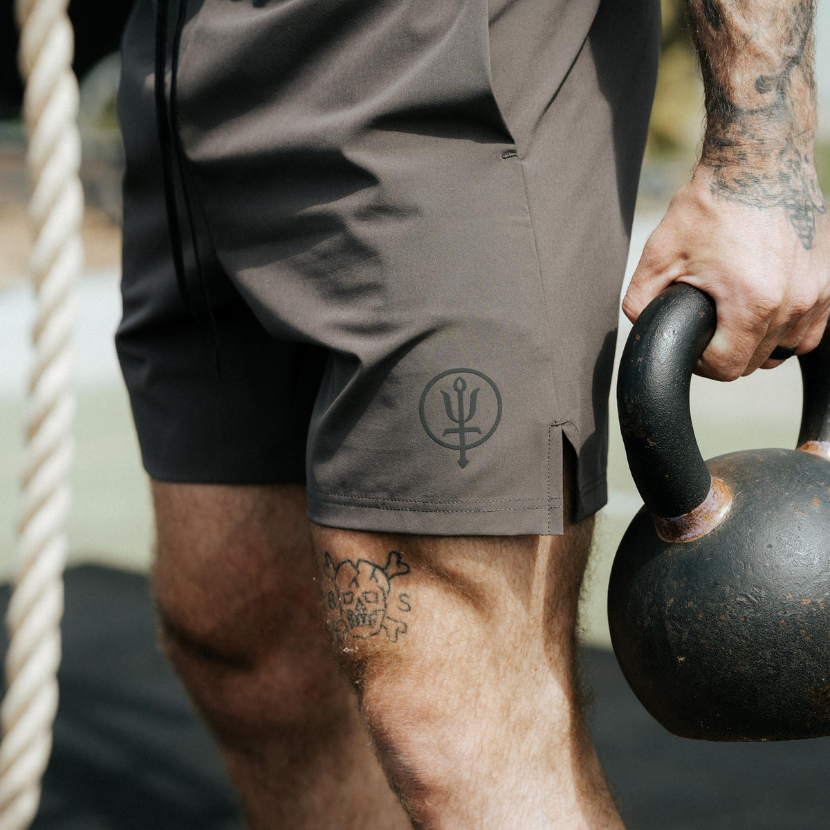 An in the field image of Men's Force Velocity Motion Shorts G2 in Raven Grey (ITF)