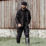 Creative Image Of Heritech Badlands Flannel Shirt In Obsidian Black (ITF)