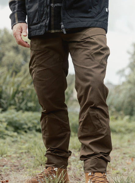 HeriTech Sylvan Men's Khaki Trousers | Green Waxed Cotton | ThruDark