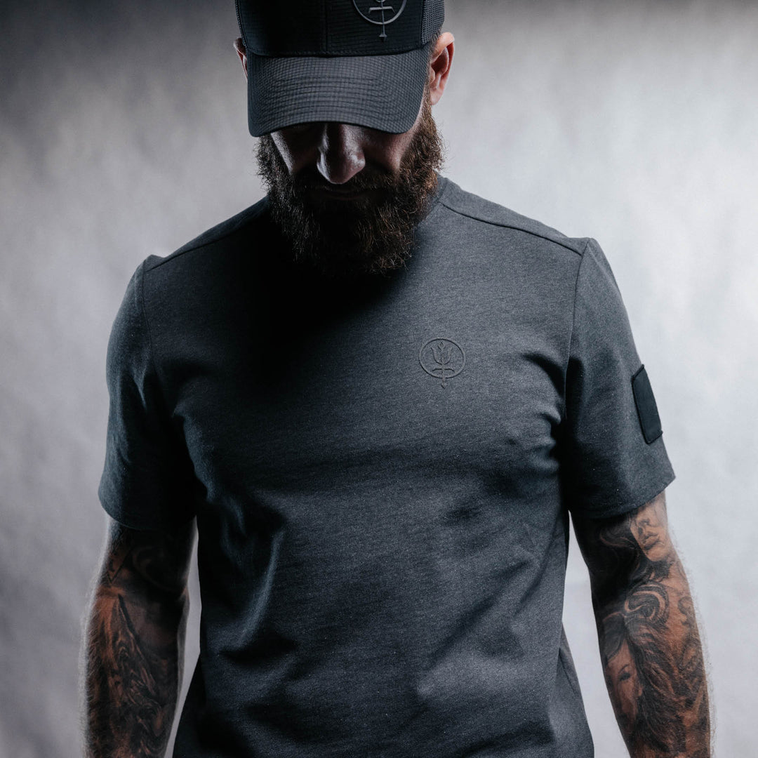 Inception Camo Graphic T-Shirt | Grey Premium Insignia Tee | ThruDark