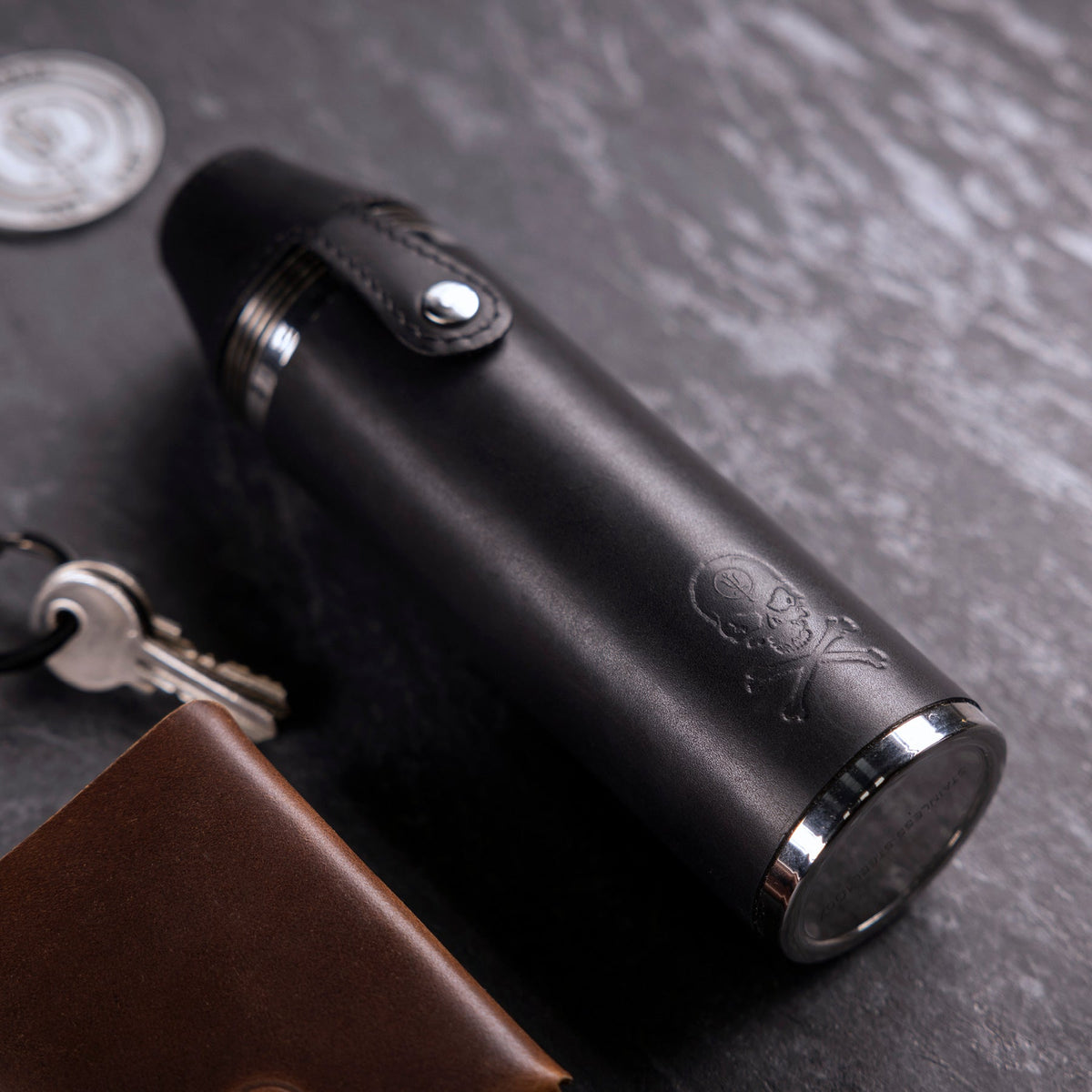 A creative studio shot of Leather Origami Wallet (CS)