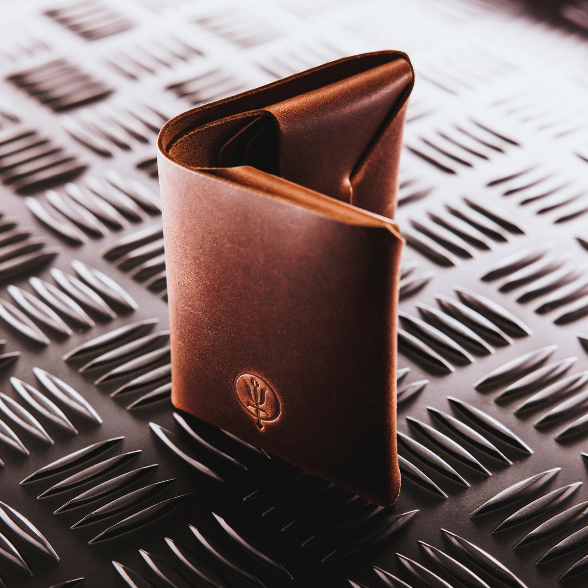 A creative studio shot of Leather Origami Wallet (CS)