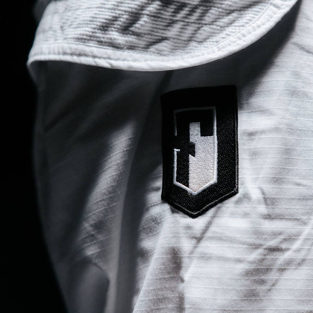 ThruDark X REORG Gi “No Quarter Given” | White Brazilian Jiu-Jitsu Gi