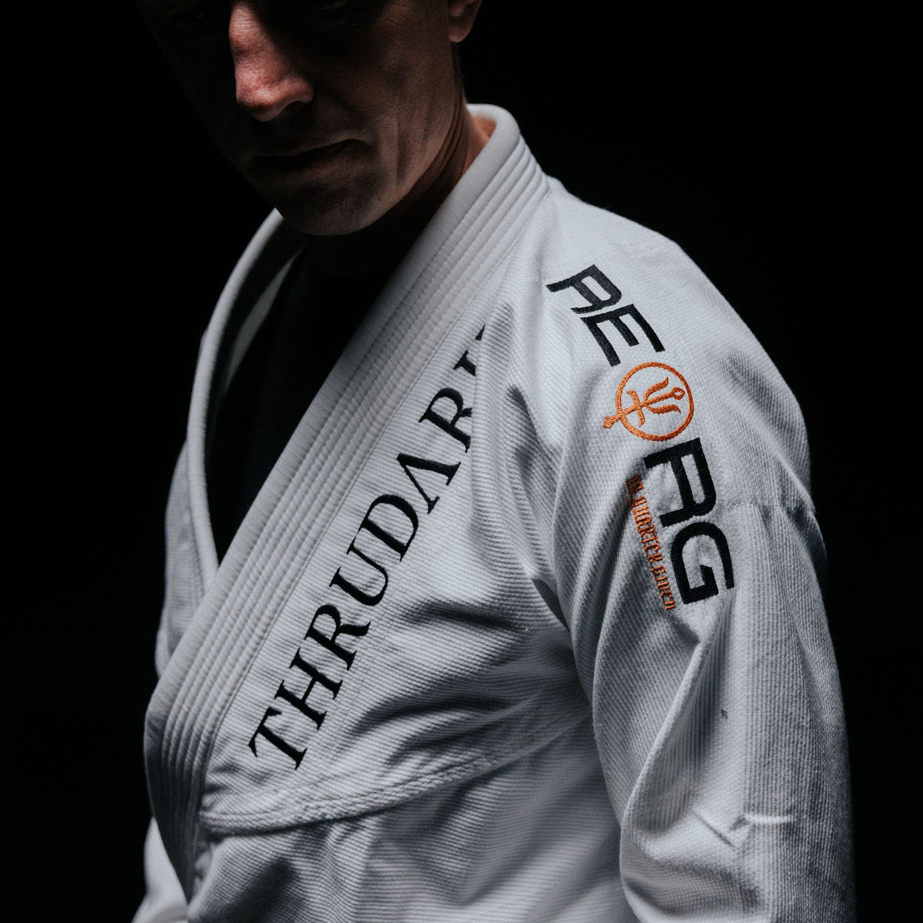 ThruDark X REORG Gi “No Quarter Given” | White Brazilian Jiu-Jitsu Gi