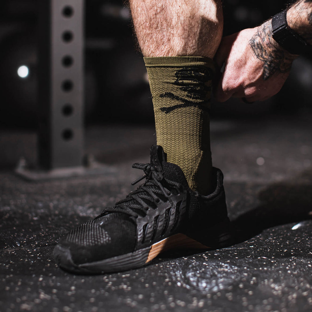 NQG TECHNICAL CREW SOCK | Black High Performance Technical Sports Socks ...
