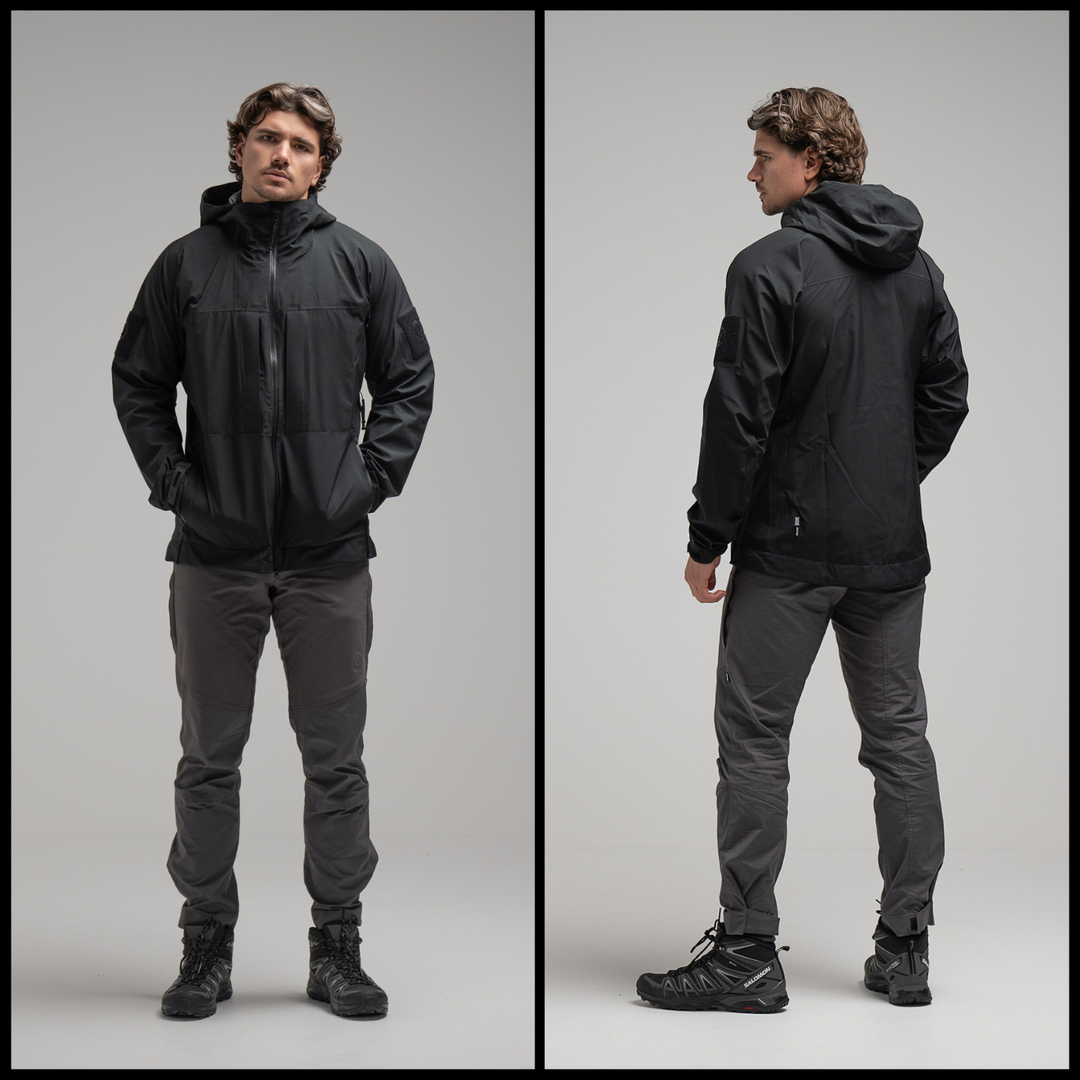 Aigis Jacket | Black Waterproof Hiking & Mountaineering Hard Shell ...