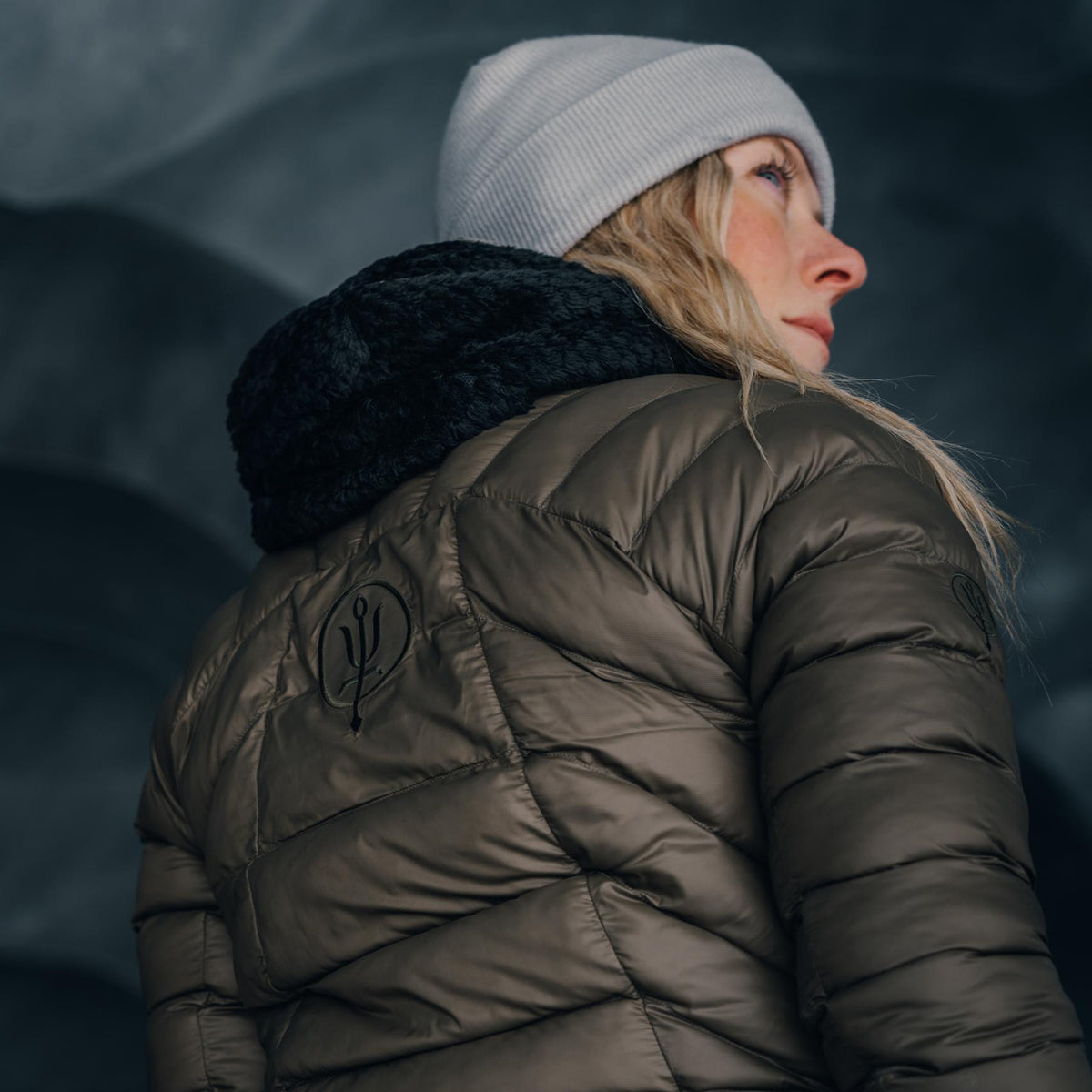 Creative Image Of Ithax Funnel Jacket Womens In Olive Green (ITF)