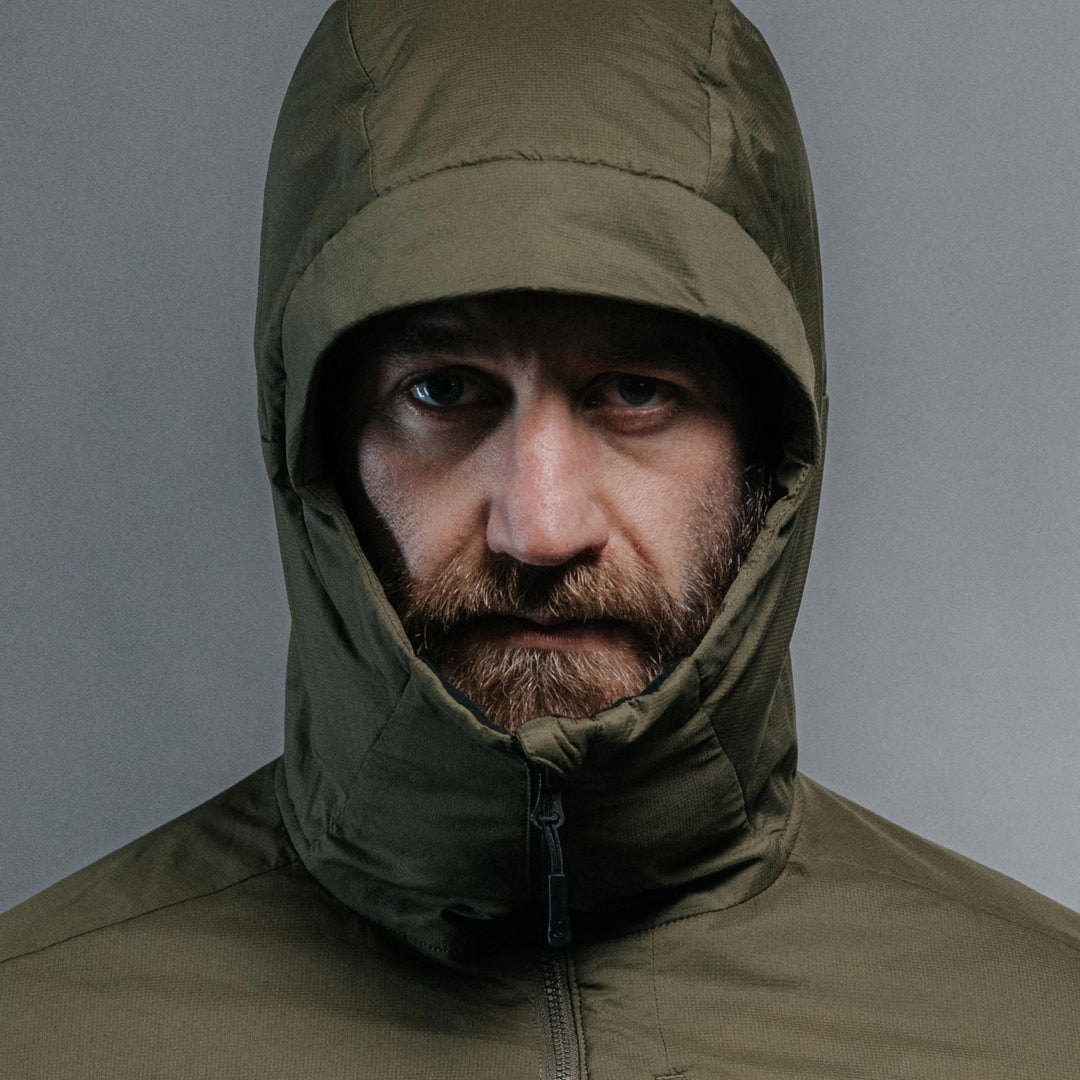 Wraith Hooded Jacket Green Lightweight Soft Shell ThruDark