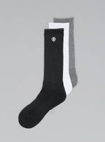 A cut-out image of Active Socks 3pk in Optic White (GM)