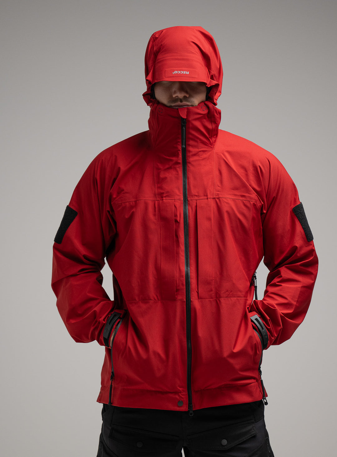 Aigis Jacket | Red Waterproof Hiking & Mountaineering Hard Shell | ThruDark
