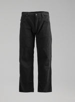 Hem Cut Out Image of Dissident Canvas Trousers In Obsidian Black (GM)