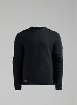 A cut-out image of Men's Dissident Waffle Long Sleeve T-Shirt in Obsidian Black (GM)