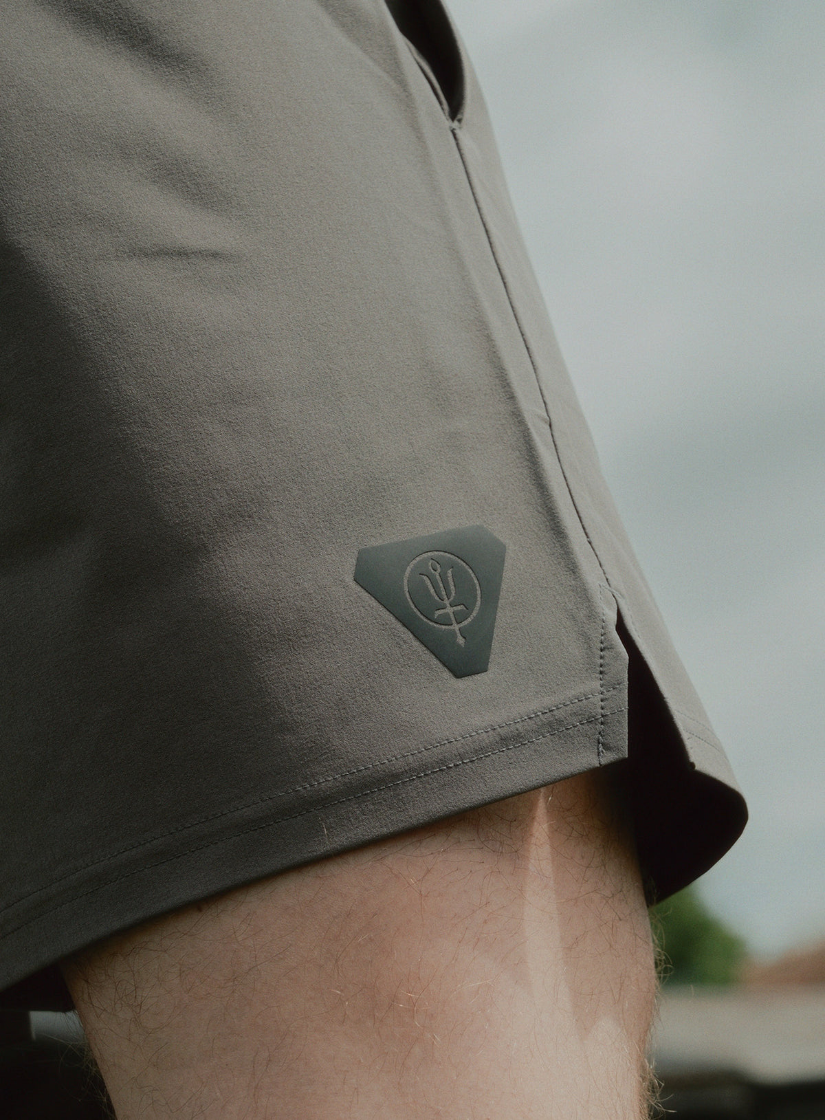 An in the field image of Force Motion Shorts in Raven Grey (ITF)