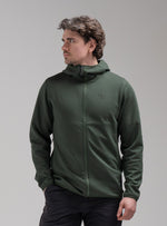 A studio shot of Forward Hoodie in Forest Green (SS)