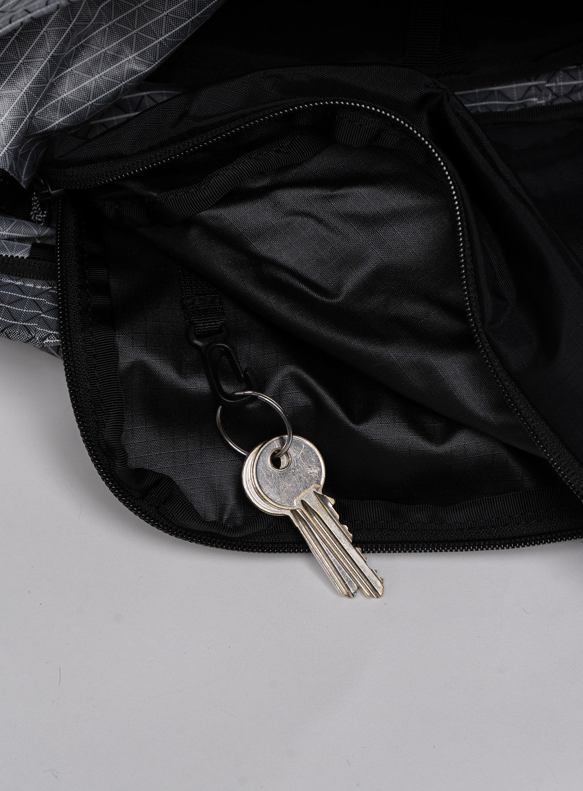 Internal YKK® Zip Storage Pocket with Key Clip