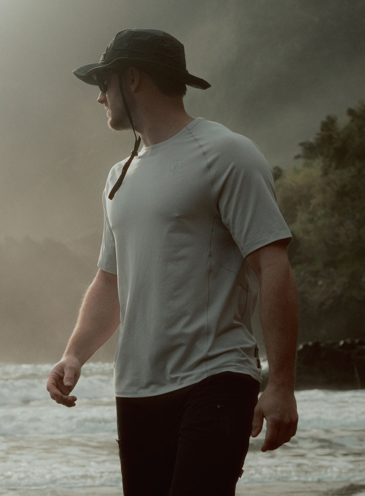 An in the field image of Oryon Delta T-Shirt Lite in Grey (ITF)