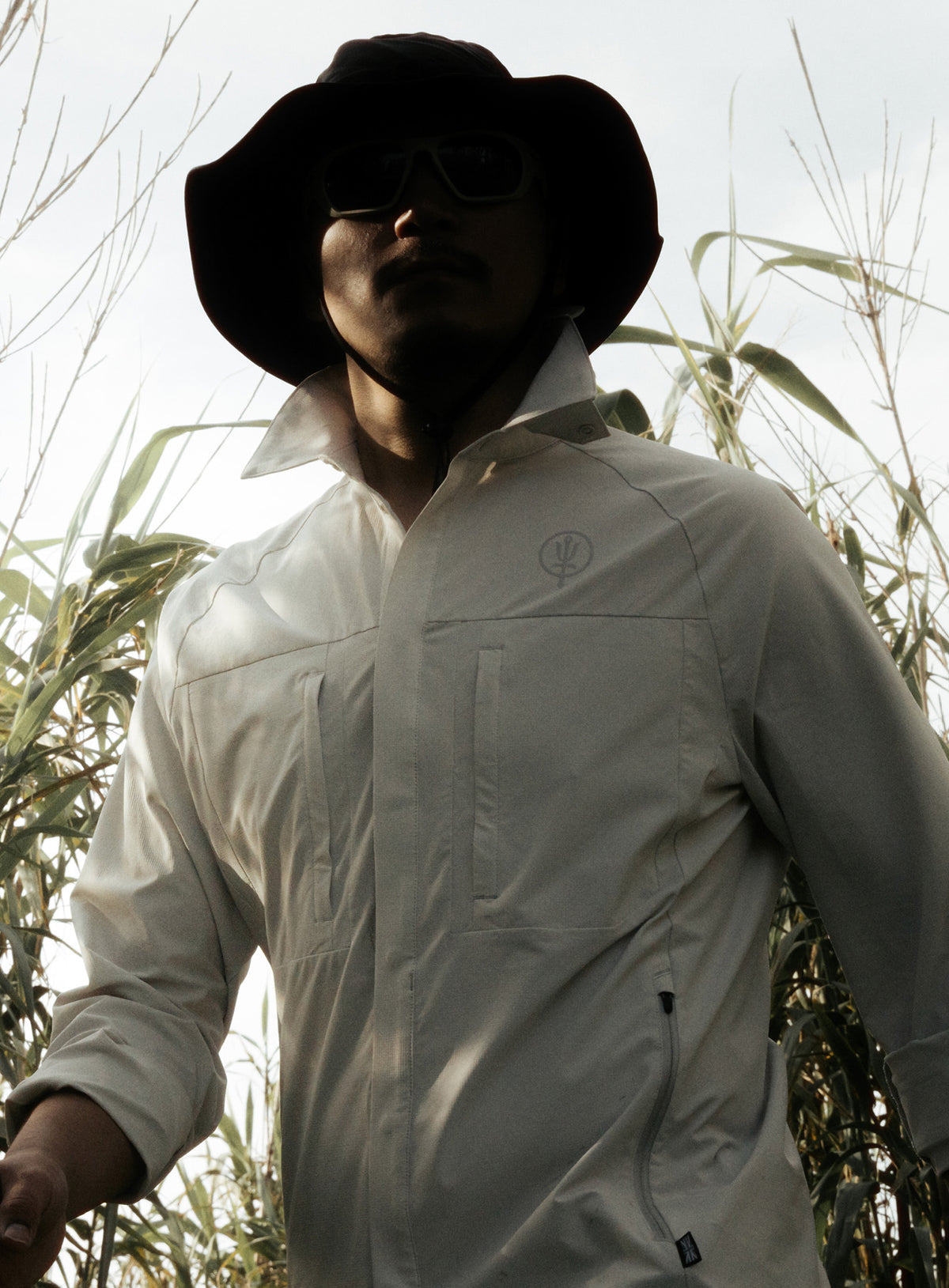An in the field image of Oryon Shirt in Grey (ITF)
