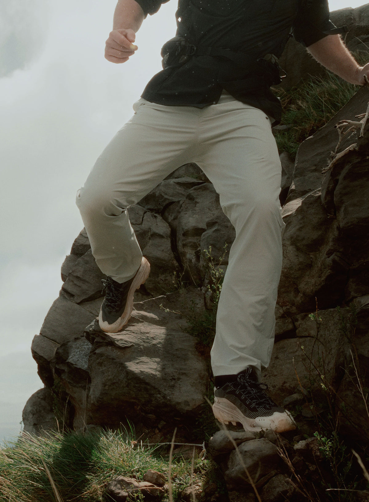 An in the field image of Oryon Trousers in Grey (ITF)