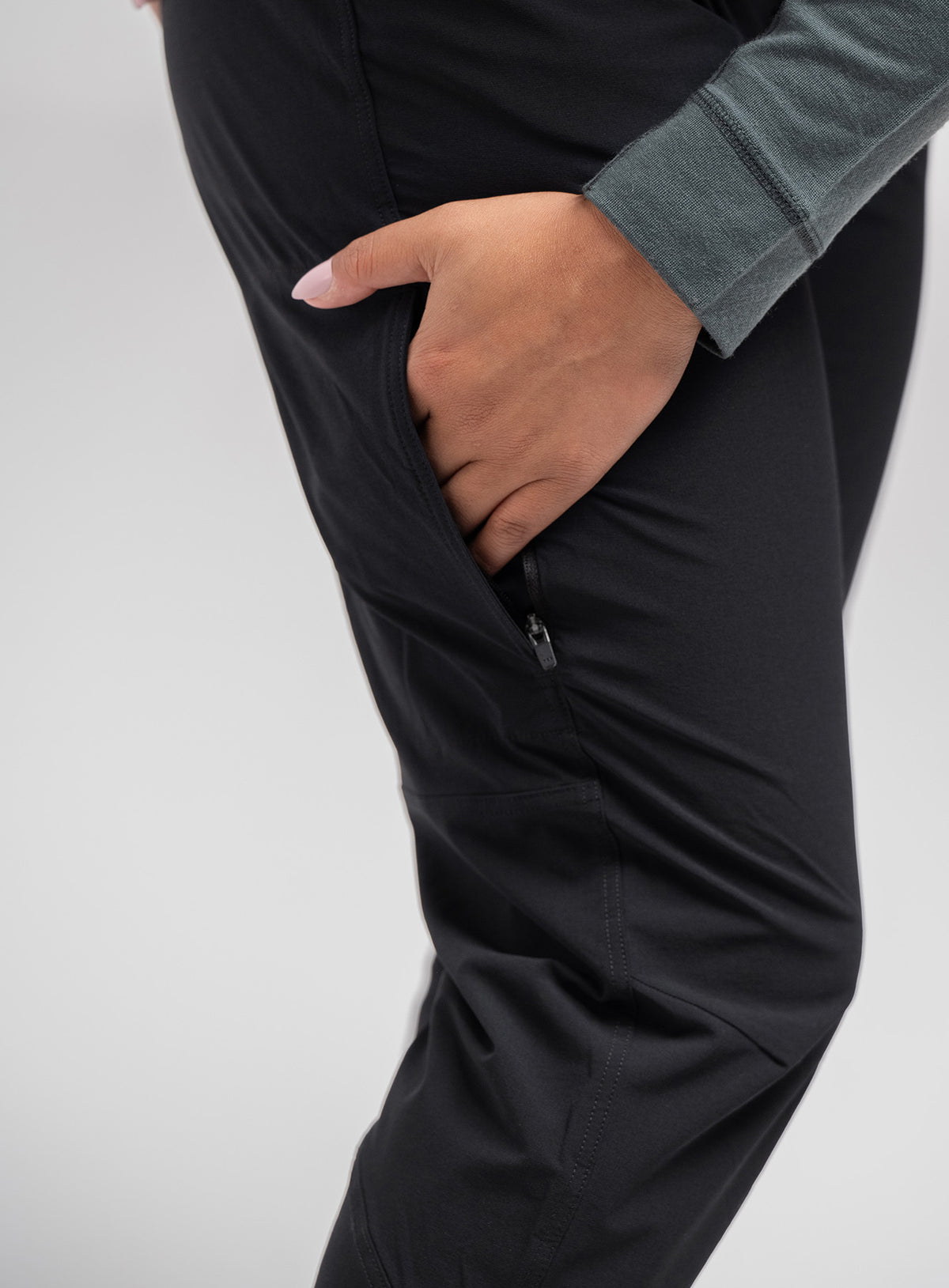 Zipped Thigh Pocket