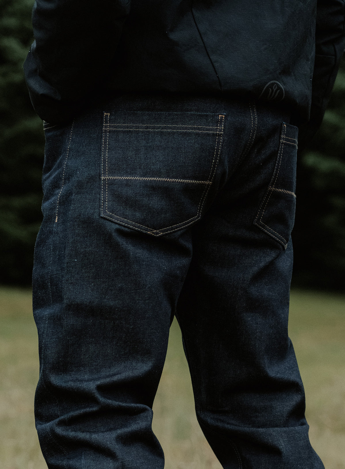 An in the field image of Dissident Selvedge Jeans - Regular (ITF)