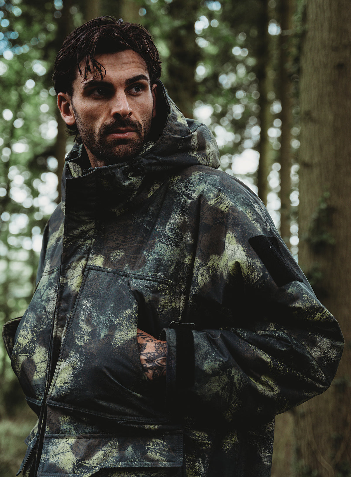 An in the field image of Shroud in Temperate Camo (ITF)