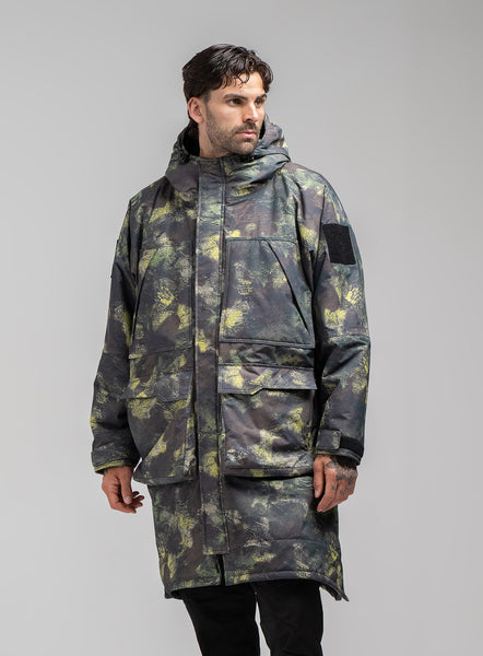 Shroud Unisex Overcoat | Camo Fleece Lined Waterproof Jacket