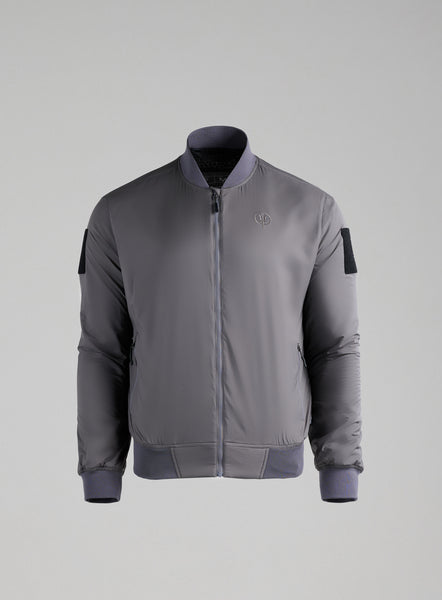 Wraith Bomber Jacket Grey Lightweight Soft Shell ThruDark