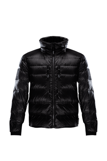 RECOIL JACKET | Black Hydrophobic Italian Down Puffer Jacket – ThruDark