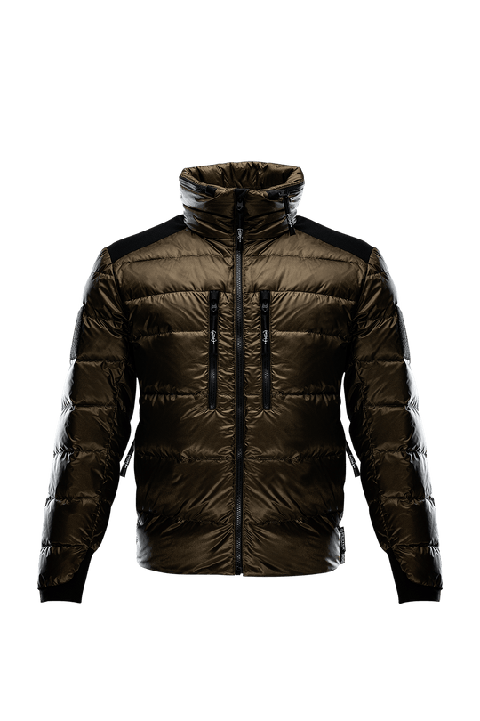 RECOIL JACKET | Green Hydrophobic Italian Down Puffer Jacket – ThruDark