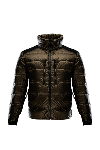 RECOIL JACKET Green Hydrophobic Italian Down Puffer Jacket